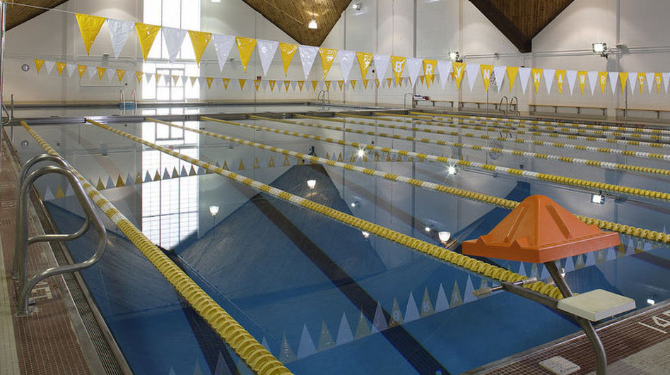 The pool at Bryn Mawr College's Bern Schwartz Fitness and Athletic Center. Bryn Mawr is one of a handful of colleges that requires students to pass a swimming test to graduate.