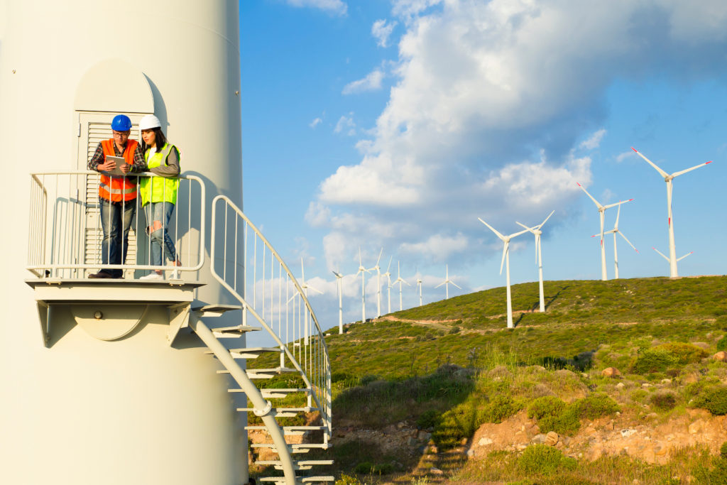 Image of wind turbine technicians for our ranking of highest paying trades