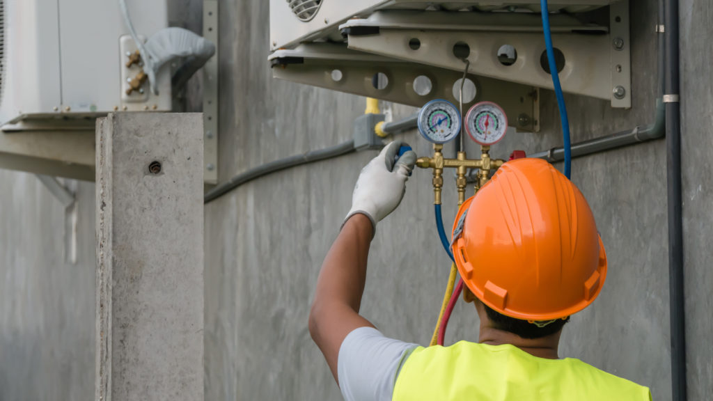 Image of HVAC tech for our ranking of highest paying trades